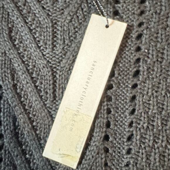 Sanctuary Women's sz Small Black Short Sleeve Knit Sweater New with Tags - Picture 5 of 9